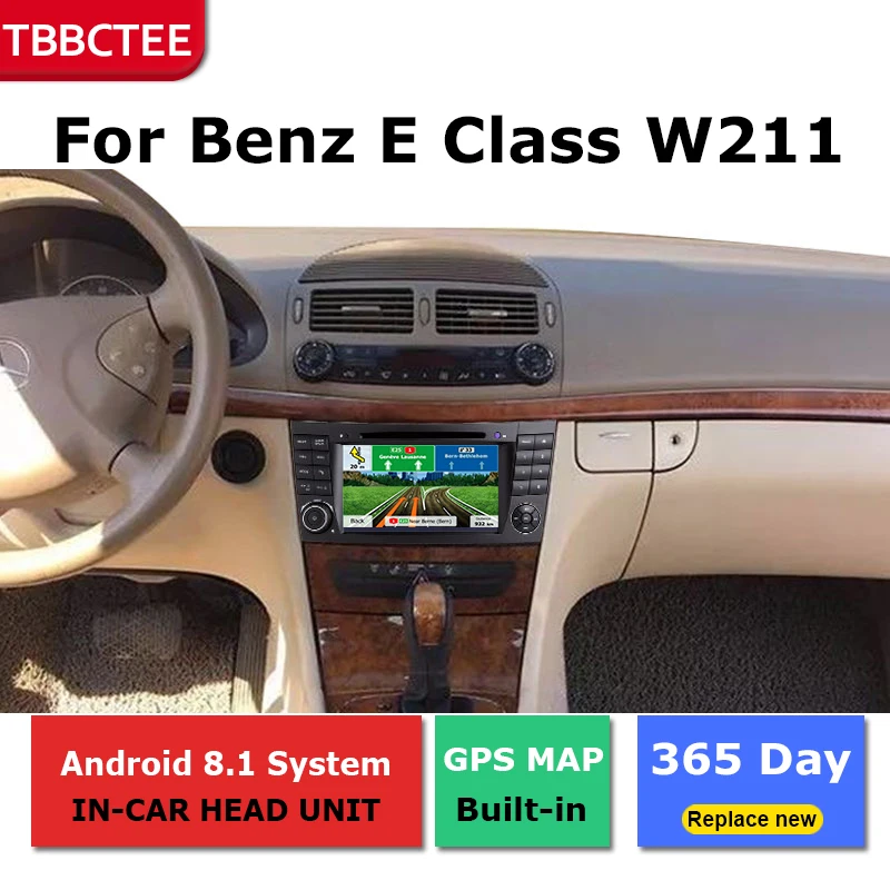 2 Din Android Радио bluetooth GPS навигация wifi стерео видео для Mercedes Benz E Class W211 2002 ~ 2009