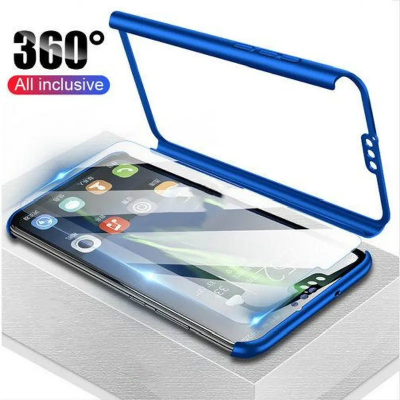 

Luxury 360 Full Cover Case For Nokia 6.1 Nokia 3.1 Case Hard PC Cover on For Nokia 3.1 6.1 Phone Case Capas With Tempered Glass
