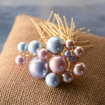 

18 pics/lot Multi color Sparkling Pearls Hairpins Hair Sticks Pearls Hairbands Wedding Hair Accessories