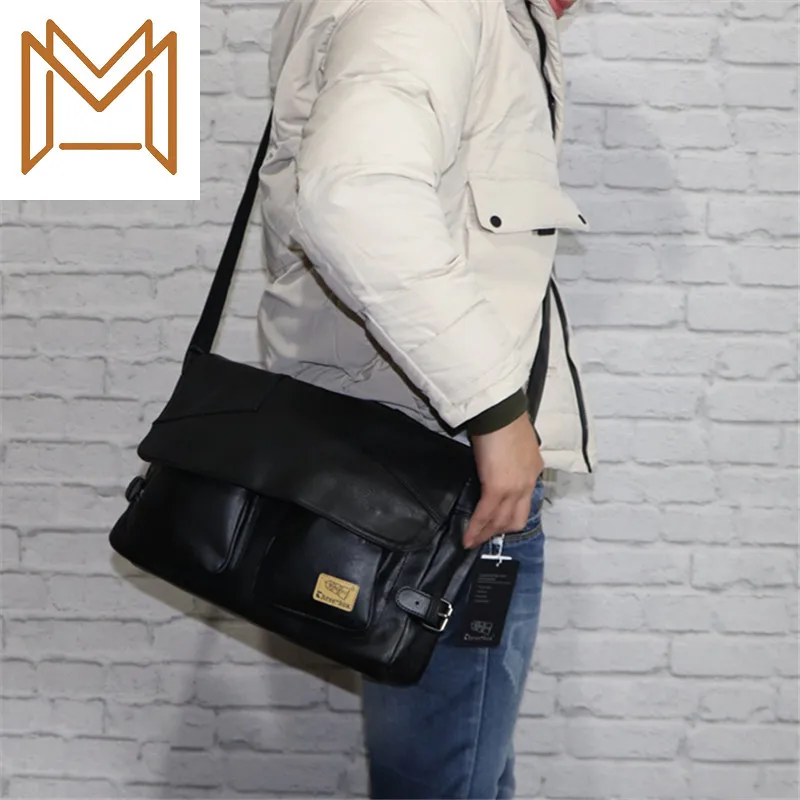 

2019 Man Single Shoulder Package Japan Korea Male Package Trend Oblique Satchel Man Capacity Satchel