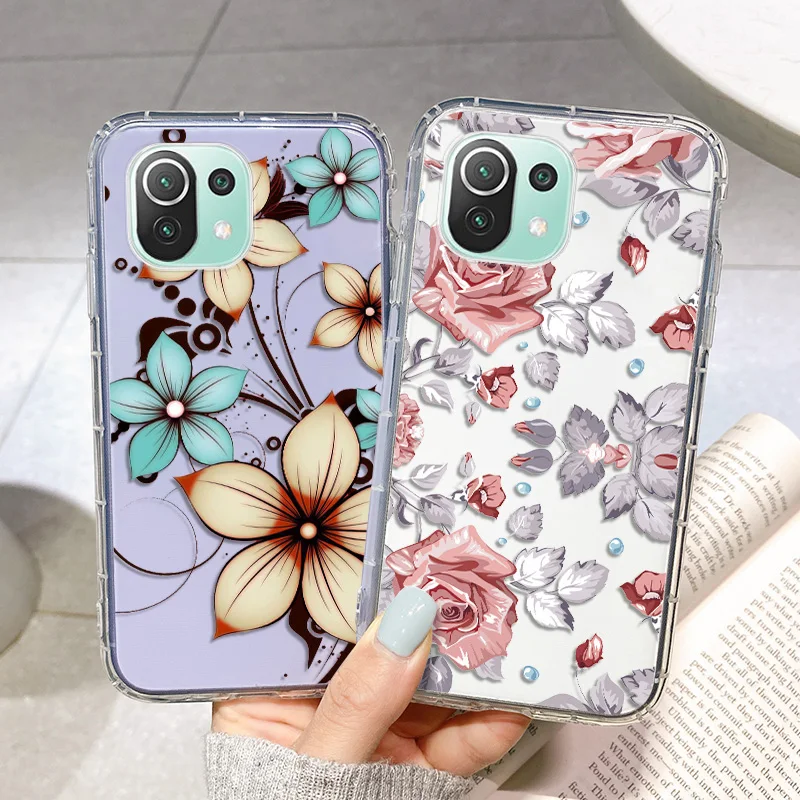 For Xiaomi Mi 11 Lite Case Shockproof Airbags Soft TPU Back Cover For Xiaomi Mi 10T Pro A3 A2 9T Note 10 Lite Mi10 Ultra Cases