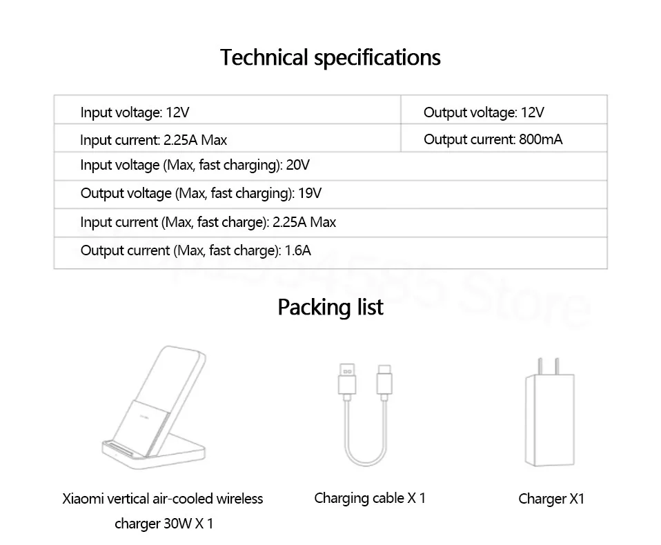 Оригинальное Беспроводное зарядное устройство Xiaomi с вертикальным воздушным охлаждением 30 Вт макс с зарядкой от вспышки для мобильного телефона Xiaomi быстрая Беспроводная зарядка