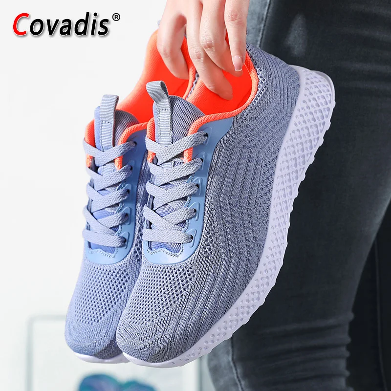 Covadis/женская спортивная обувь; Легкие сетчатые Прогулочные кроссовки; удобная прогулочная обувь без шнуровки; дышащая Атлетическая обувь