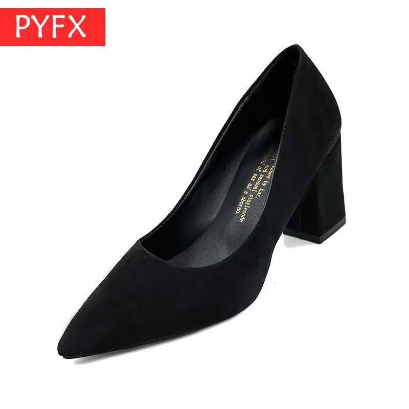 

Autumn new luxury black suede pointed square root super sexy female high heels Slip-On Designers Italian Women's High heels Red