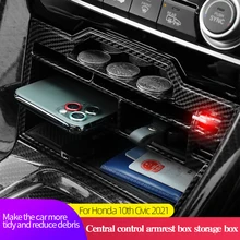 

Central Control Armrest Box Storage For Honda 10Th Civic 2016 2017-2018 Center Console Anti-Slip Mat Bracket Accessories