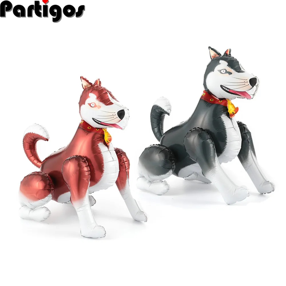 Ballons En Aluminium 3d Pour Chiens Husky Ballon A Air Pour Joyeux Anniversaire Decoration A Theme Anniversaire Jouets Ballons Pour Enfants Aliexpress