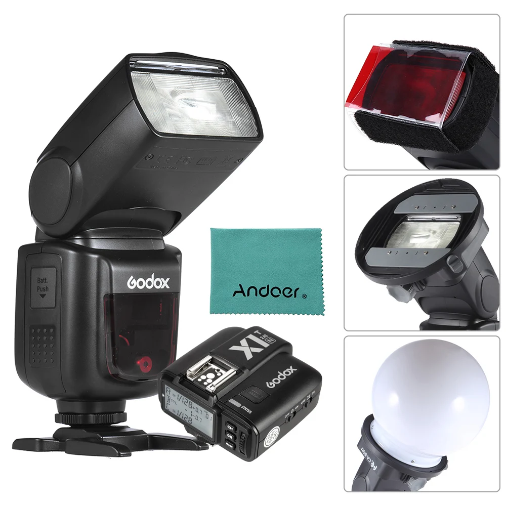 Godox V850II GN60 2 4G Off camera 1/8000s HSS камера светодиодная фотовспышка для Nikon DSLR s |