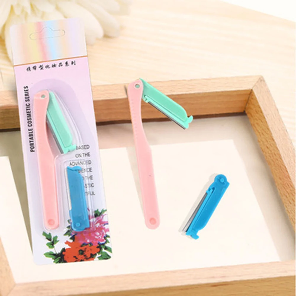 Portable Face Razor Hair Remover Tool Eyebrow Trimmer Eye Brow Shaping Blades Shaver Eye Brow Shaping Eyebrow Blade
