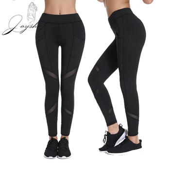 

Joyshaper Sexy Women Leggings Gothic Insert Mesh Design Trouser Pant Plus Size Women Pants Big Stretch Pant Female Fashion Black