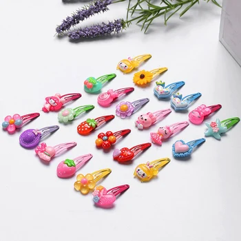 

1/5/10pcs Kids Girls Butterfly Flower Shaped Infant Hairpins Accessories Girls Hairpins Multicolor Cartoon Pattern Hair Clips