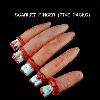 

5Pcs Horrible Bloody Realistic Severed Fingers Body Parts Party Props Halloween Decor