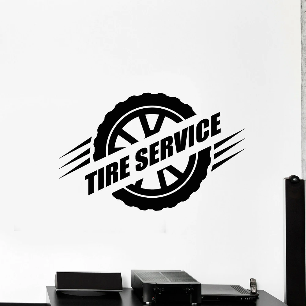 Service reception Sticker vinyl decal garage mot lift tyres danger 4 Sizes 