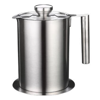 

1.8 L Stainless Steel Leak-Proof Oiler Stainless Steel Leakproof Oil with a Tray Fried Oiler Home Kitchen Supplies Large Oil Res