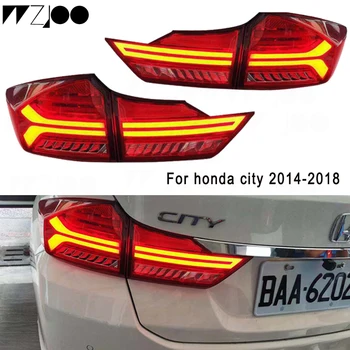 

Car styling Tail Lights For Honda City 2014-2018 Led Tail Lights Fog lamp Rear Lamp DRL+Brake+Park+Signal lights auto Accessorie