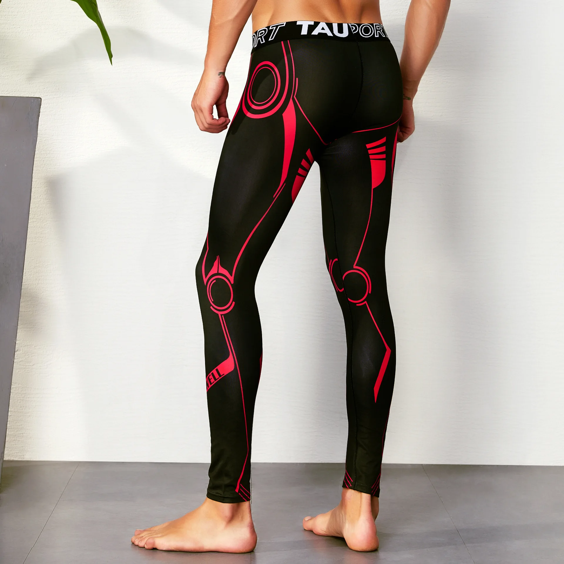 AliExpress теплые мужские спортивные Леггинсы, модные научно-технические цветные штаны для йоги, сексуальные штаны для фитнеса