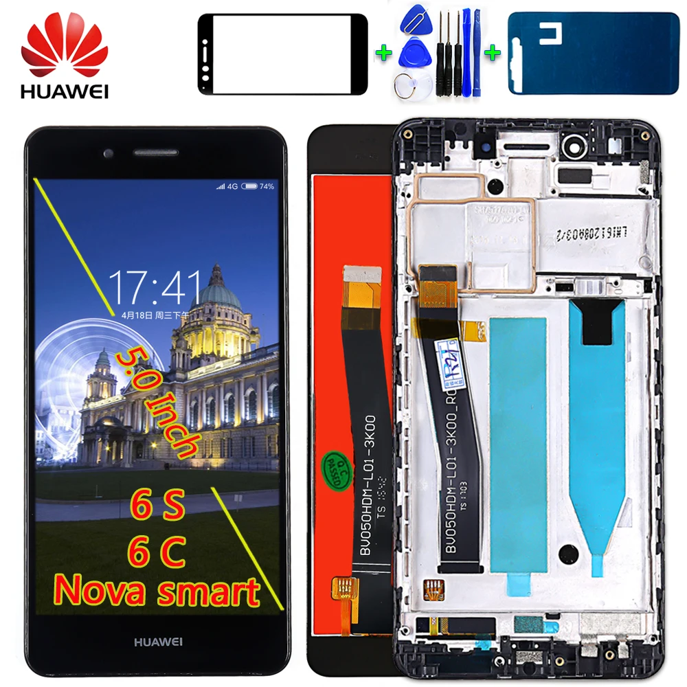 

LCD Display For Huawei Honor 6C DIG-L01 / Nova Smart DIG-L21 DIG-L21HN Touch Screen Digitizer Assembly Frame with Free Tools