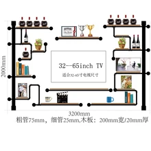 Стиль, тумба под телевизор из сосны и железной трубы, античный дизайн, аудио полка, полка для дома, медиа компонент, полка для вина, RackCF
