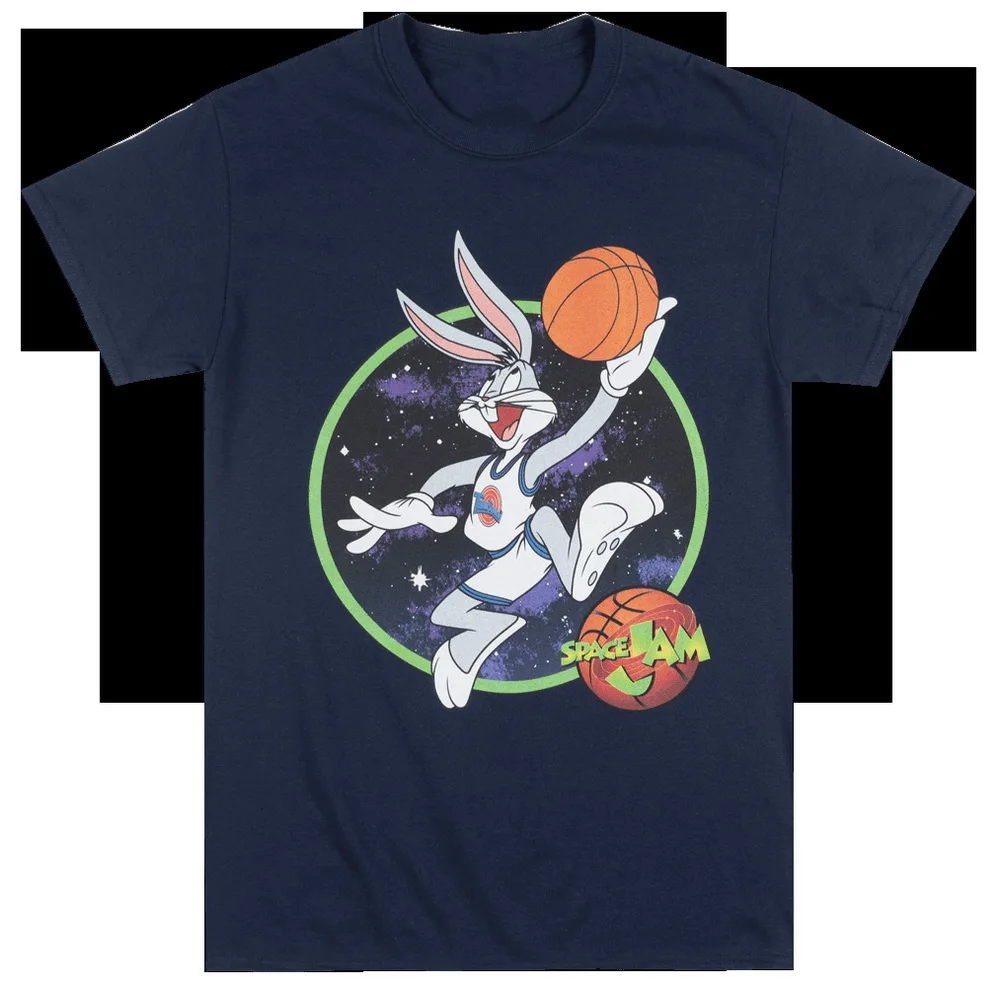 Looney ttes Space jam Bugs Bunny футболка темно-синяя мужская Tune Squad Movie Tee Футболка с принтом |