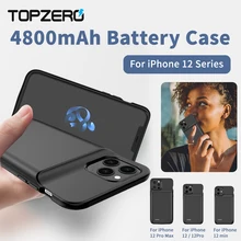 Dla iPhone 12 Pro Max 12 Mini etui na baterie 4800mAh Power Bank Cover przenośne ładowanie telefonu ładowarka Case dla iPhone 12