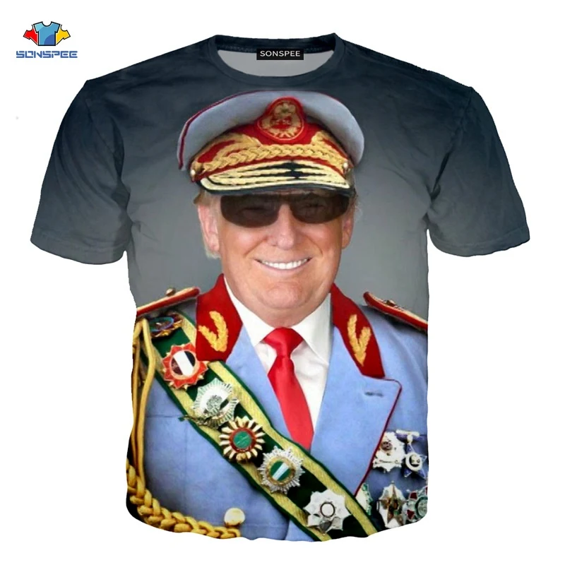 15 SONSPEE футболка с Дональдом Трампом футболка с 3D забавными мышцами и Трампом модная мужская одежда в стиле хип-хоп Детская рубашка мужская рубашка с американским рисунком - Цвет: 15
