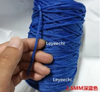 

Deep Blue 250m/PCS Dia.2.5mm Polypropylene rope hammock DIY rope gift box portable backpack hollow exhibition tag badge lanyard