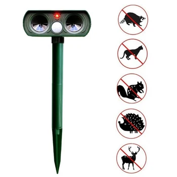 

Solar Ultrasonic Repeller Deterrent Pest Cat Dog Fox Deterrent Solar Powered Scarer Repellent Outdoor Garden Tool