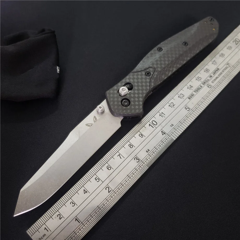 

Lism Store BM940-1 Folding Knives S30v Blade C-F Handle Outdoor Tactical Camping Survival Pocket Knife Utility EDC Tools