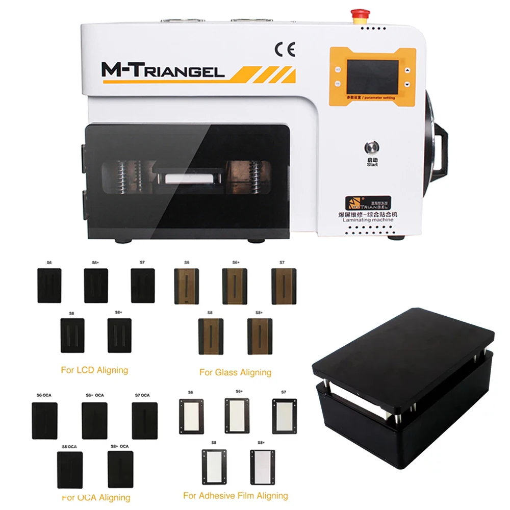 M-Triangel lcd OCA ламинатор машина для удаления пузырей для " плоский/изогнутый экран для Iphone/samsung S6 S7 S8 S9 Edge Plus