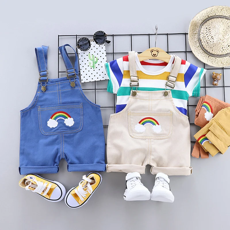 Baby Boys' Summer Clothes Outfits Sets Tshirt Tops +shorts Suits For Newborn Baby Boys Clothing