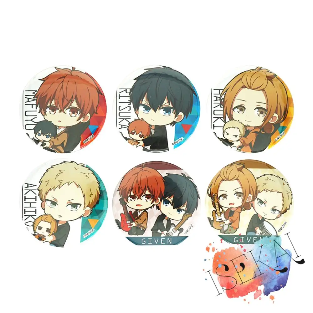 Значок на тему аниме Mafuyu Sato Haruki Nakayama Ritsuka Uenoyama Akihiko Kaji Hug Ver металлическая брошь
