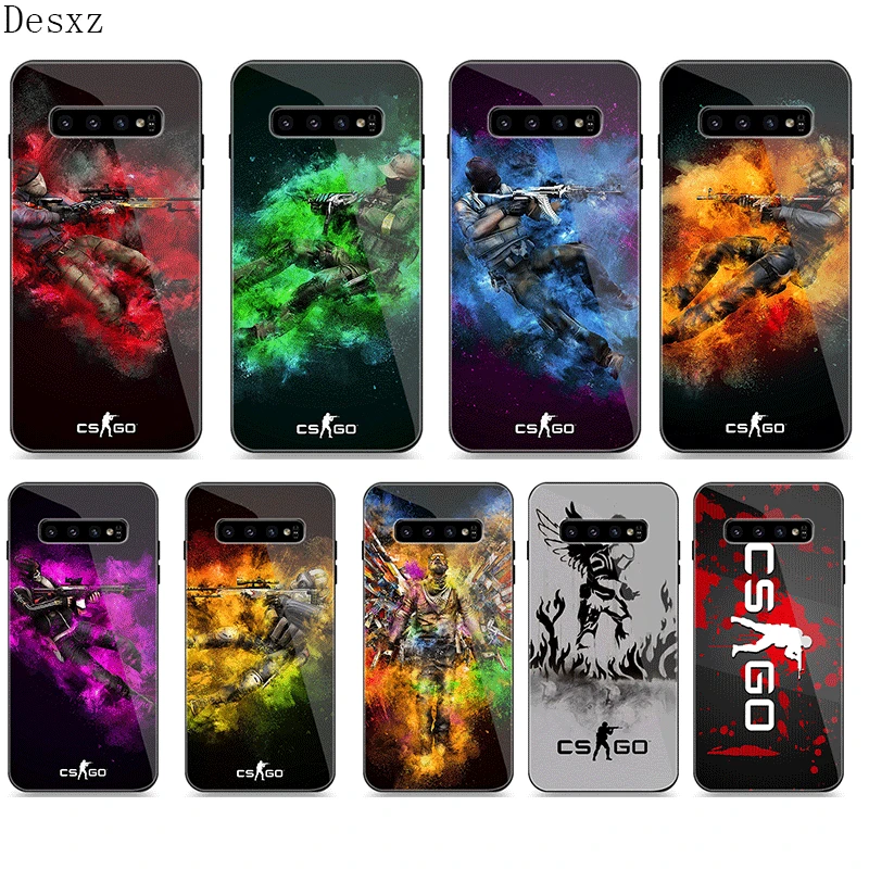 Стеклянный чехол для телефона Samsung A40 A50 A10 A20 A30 A60 A70 S10 S7 Edge S8 S9 Plus Note 8 9 с логотипом