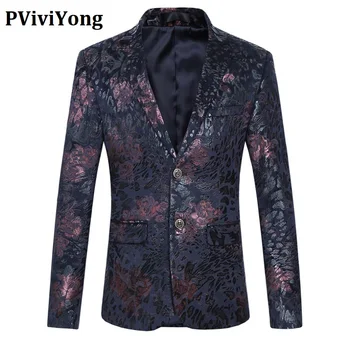 

PViviYong Brand 2019 high quality Men's suit top，banquet party men Blazer fashion leisure suit men slim fit suit jacket men 809