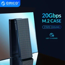 ORICO – disque dur M.2 NVME 20Gbps en aluminium LSDT, boîtier SSD, usb 3.2, GEN2 x2, type c, pour disque dur jusqu'à 2 to de C à C 