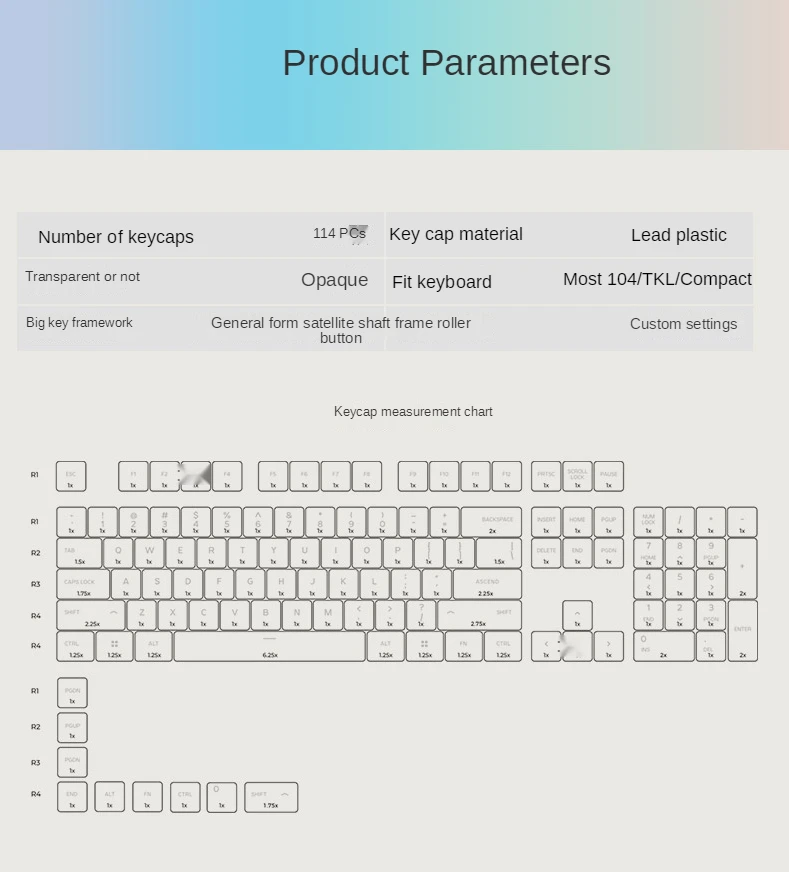 Glorious GPBT KEYCAPS Cherry-Profile Gaming Keyboard Keycaps Made from Super-Durable PBT Plastic 51 H61752114d5a342f7a8803de070c68140F.jpg