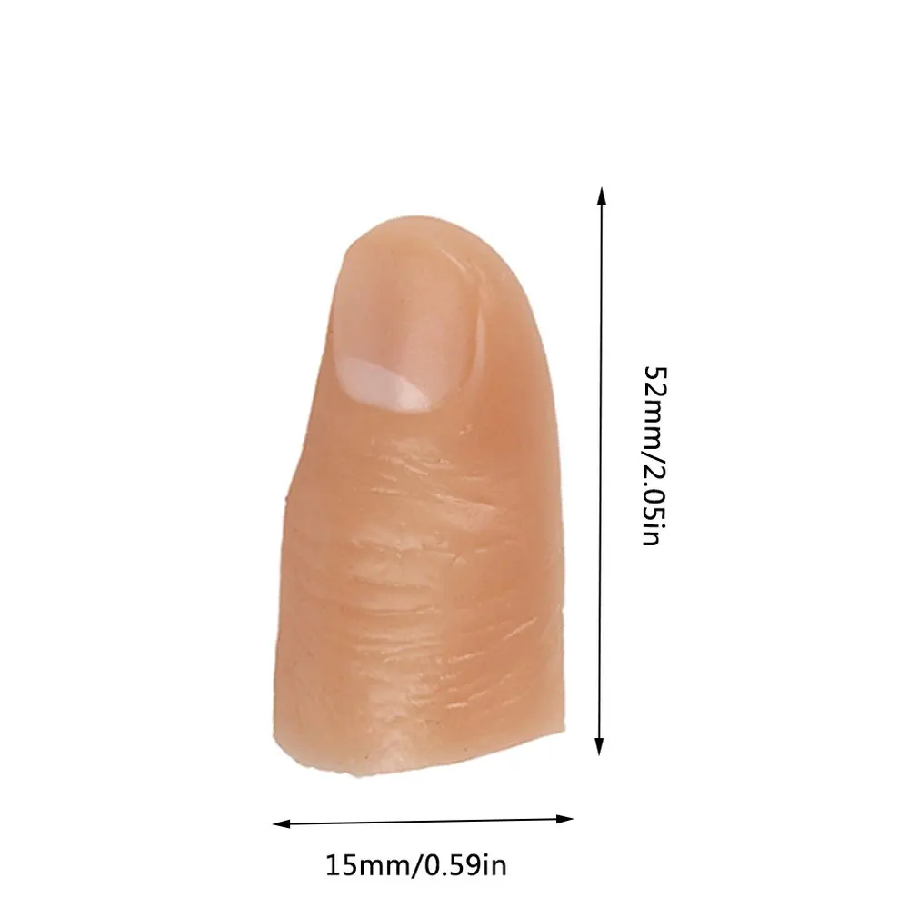 5pcs Funny Toy Soft Simulation Thumb Large Size Finger Sleeve With Nails Prosthetic Finger