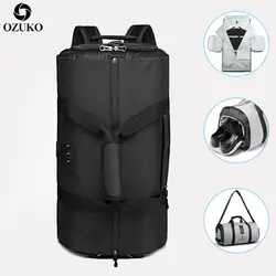 OZUKO Новый высокое Ёмкость Для мужчин Дорожная сумка для хранения костюма поездки вещевой мешок с отделение для обуви Многофункциональный
