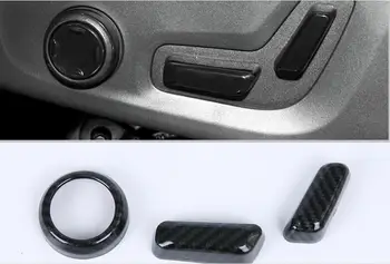 

For Volvo XC60 2018 6PCS Luxurious Carbon Fiber ABS Chrome Seat Adjustment Knob Button Switch Cover Trim Car Styling Accessories