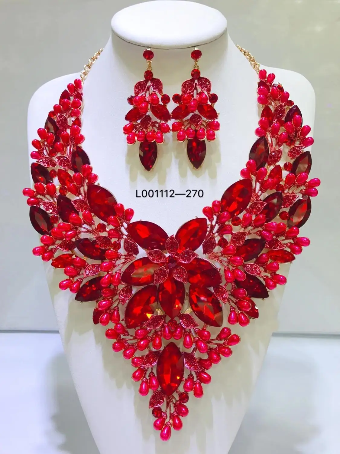 Crystal Wedding Bridal Sieraden Set voor vrouwen Prom