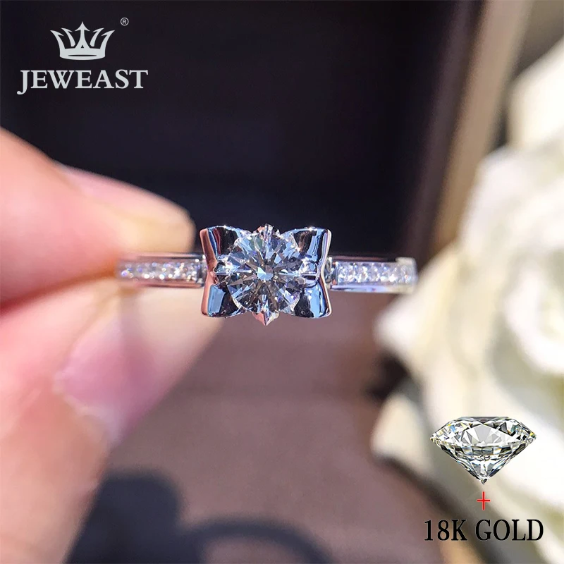 

Natural Diamond 18K Gold Pure Gold Ring Beautiful Gemstone Ring Good Upscale Trendy Classic Party Fine Jewelry Hot Sell New 2019