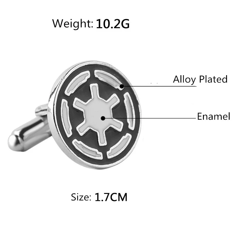 Star Wars Cuff Links Buttons Falcon Darth Vader Letter Tie Clips Alloy Shirt Cufflinks Men Jewelry Gift