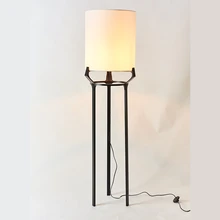 Модный напольный светильник, металлический торшер, черный тканевый абажур, новейший дизайн, хорошее качество, E27