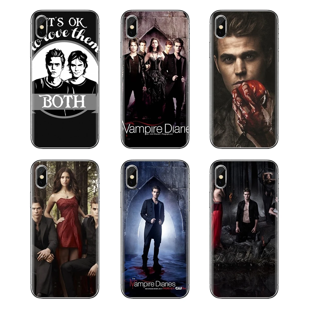 Soft Transparent Cases Covers For Samsung Galaxy A3 A5 A7 A9 A8 Star A6 Plus 2018 2015 2016 2017 tv show The Vampire Diaries |