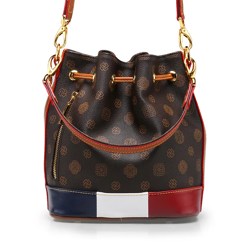 Большая сумка-мешок с цветочным узором, клатч в стиле ретро, сумка луи, женские сумки через плечо, роскошные брендовые кожаные сумки, 2 цвета
