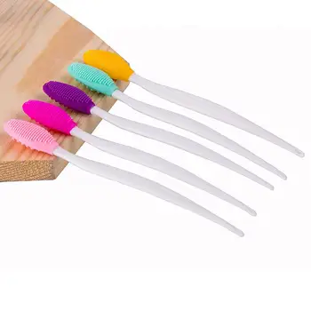 

5pcs 2-1 Double-Sided Silicone Exfoliating Lip Brush Tool Silicone Wash Face Exfoliating Blackhead Facial Cleansing Brush Tool