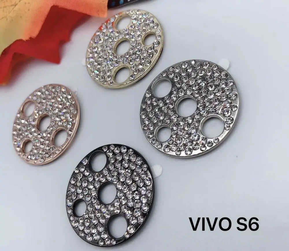Блестящая Алмазная Защита объектива камеры для VIVO S6 3D Стразы блестящая задняя