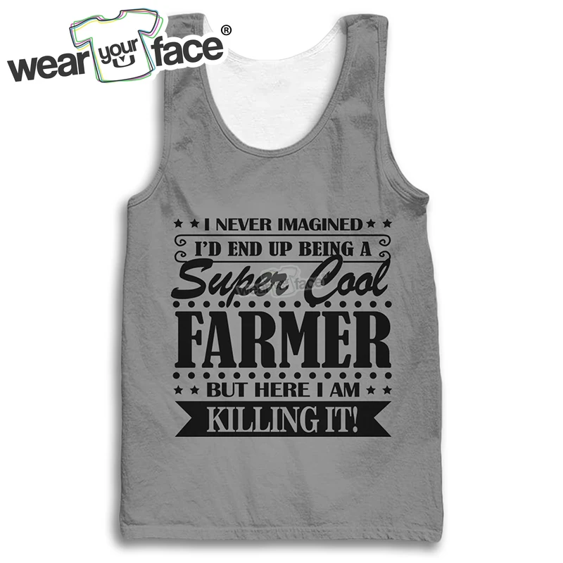 I'D 'd To Be A Farmer разноцветная майка с принтом летняя хипстерская повседневная