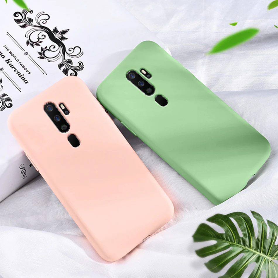 A9 2020 Оригинальный чехол для телефона s OPPO A5 из жидкого силикона защитный A11X