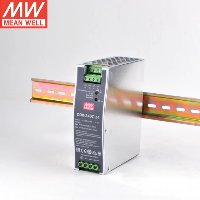 Meanwell DDR-120B-24 DC-DC Converter – 24V 5A 120W, DIN Rail, For Railway & Industrial Use