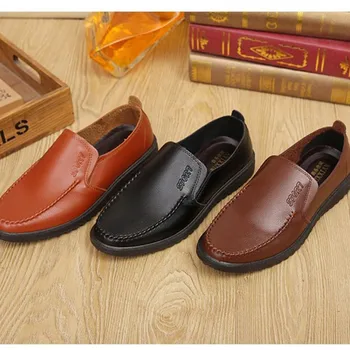 

Men's Business Dress PU Leather Shoes Slip-on Low band Casual Men's Shoes Rubber Non-slip Soles Solid Color Young Men Shoes