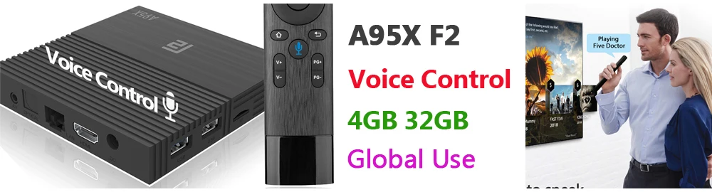 Смарт ТВ приставка Android 9,0 A95X F2 4 ГБ 32 ГБ 64 Гб Видео медиаплеер телеприставка 4K HD 2,4G Wifi 100M LAN пульт дистанционного управления